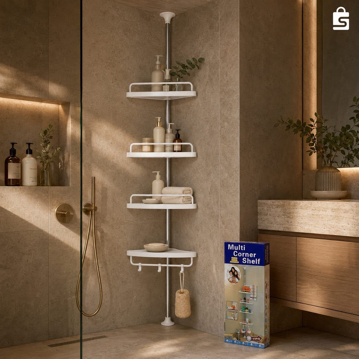 ORGANIZADOR ESQUINERO DE BAÑO