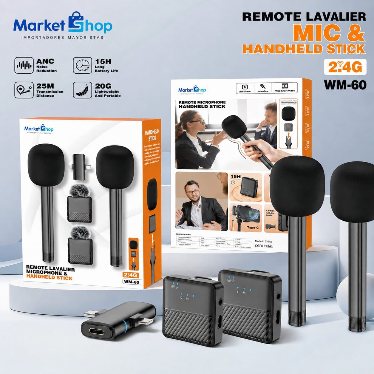 KIT DE MICROFONOS ENTREVISTA PRO